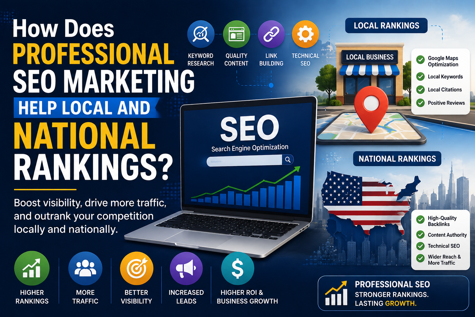 How Does Professional SEO Marketing Help Local and National Rankings?